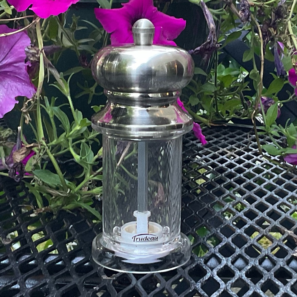 Trudeau Professional Stainless Steel Clear View Mill Salt/Pepper Grinder!